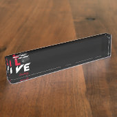 Love hockey naambordje (Zijkant)