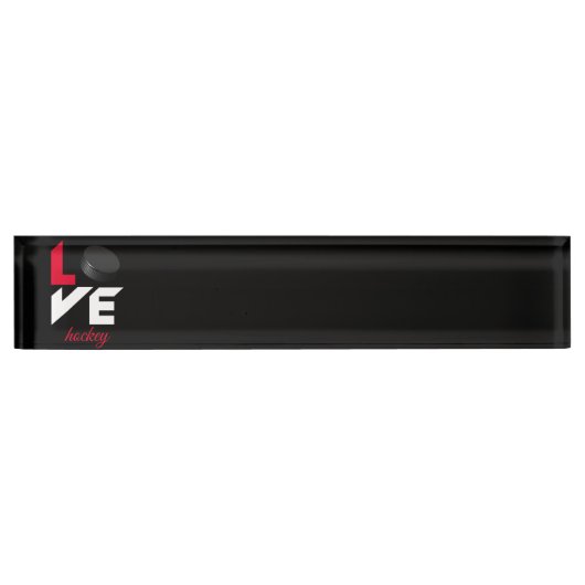 Love hockey naambordje (Voorkant)