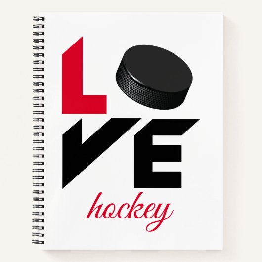 Love hockey notitieboek (Voorkant)