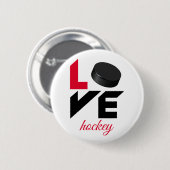 Love hockey ronde button 5,7 cm (Voorkant /achterkant)