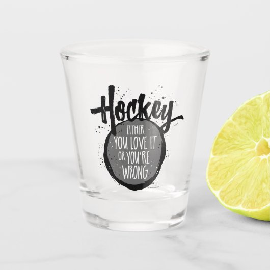 Love Hockey Shot Glas (Voorkant)