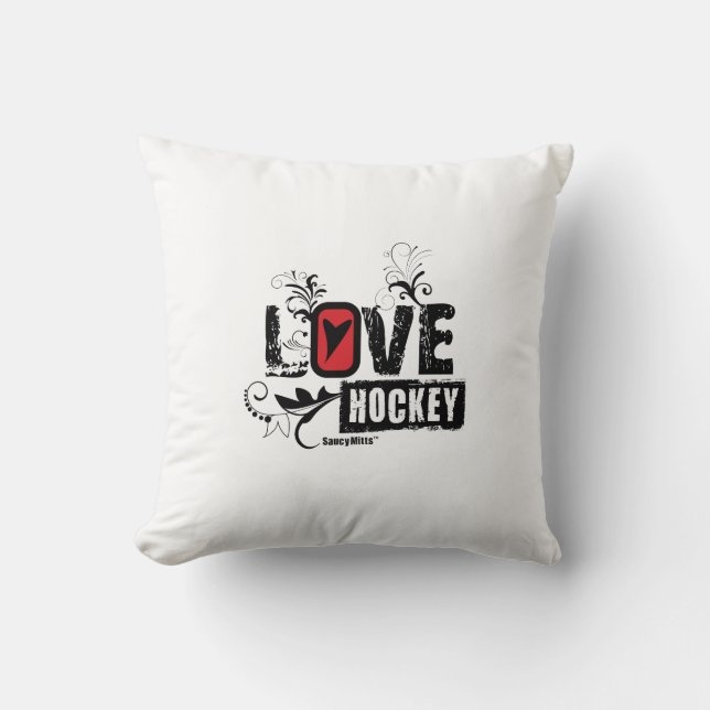 Love Hockey Swirl Kussen (Voorkant)