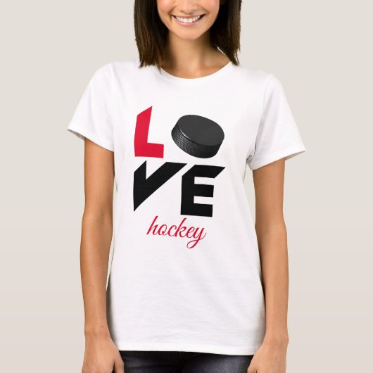 Love hockey t-shirt (Voorkant)