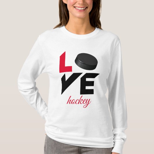 Love hockey t-shirt (Voorkant)