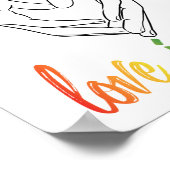 Love Holding Hands Heart Line Art Pride Po Poster (Hoek)