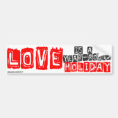 Love Holiday Bumpersticker (Voorkant)