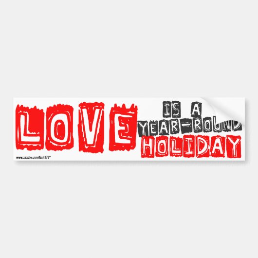Love Holiday Bumpersticker (Voorkant)
