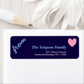 Love Holiday Collectie Roze Hart Retouradres Etiket (Insitu)