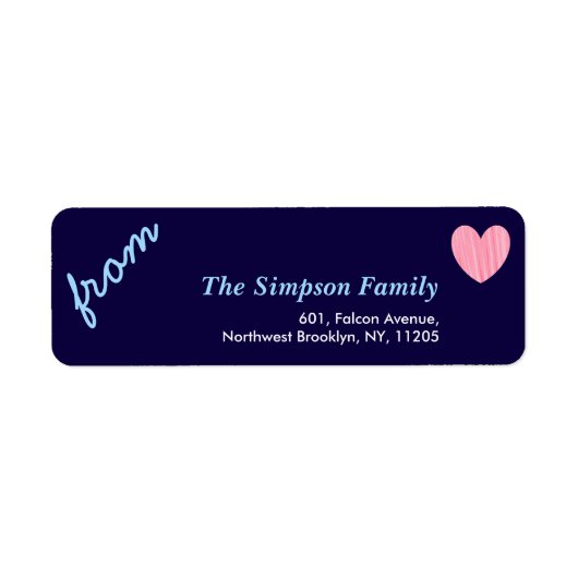 Love Holiday Collectie Roze Hart Retouradres Etiket (Voorkant)