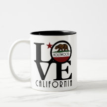 LOVE Hollywood California 11oz Mok