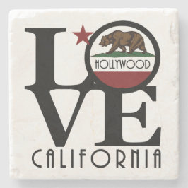 LOVE Hollywood California Stenen Onderzetter