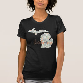 Love Home Cactus vulde Michigan Silhouette T-shirt