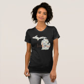 Love Home Cactus vulde Michigan Silhouette T-shirt (Voorkant volledig)