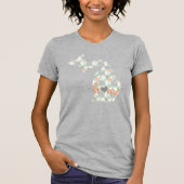 Love Home Cactus vulde Michigan Silhouette T-shirt (Voorkant)