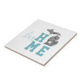 Love Home is Michigan The Great Lakes State Decor Tegeltje (Zijkant)