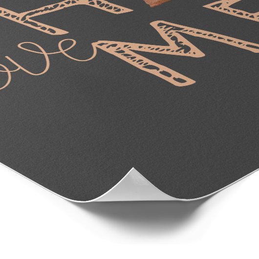 Love Home Michigan Heart Copper Grey Poster (Hoek)