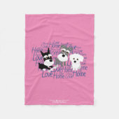 Love, Home - Schnauzer Fleece Blanket (Voorkant)