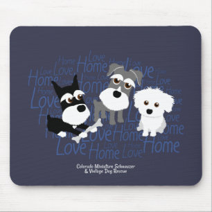 Love, Home - Schnauzer Muismat