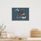 Love Home Sweet Home Silhouette of Michigan Poster (Keuken)