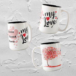 Love home sweet home Two-Tone Coffee Mok