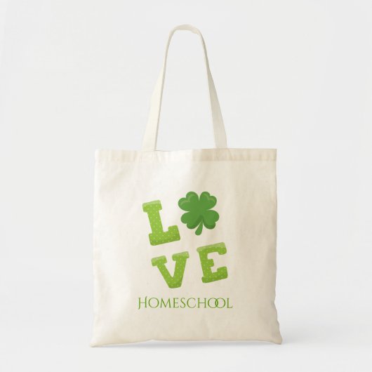 Love Homeschool St. Patrick's Day Tote Bag (Voorkant)