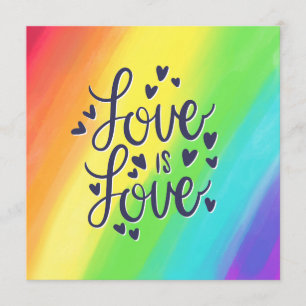 Love Homoseksuual Wedding Invitation Kaart