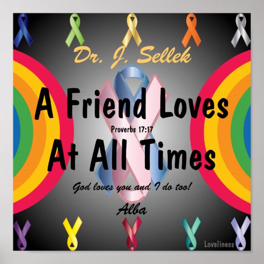 Love Honors Friendship Poster-Customize Poster (Voorkant)