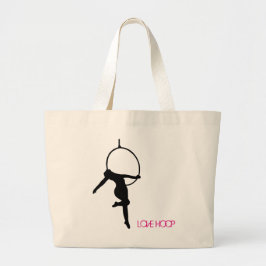 LOVE HOOP Aerial Hoop/Lyra Silhouette Dance Bag Grote Tote Bag