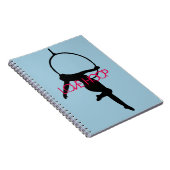 LOVE HOOP Aerial Hoop/Lyra Silhouette Note Book Notitieboek (Rechterzijde)