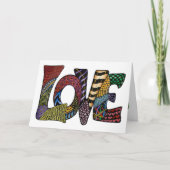 Love, Hope and Peace wish for the New Year Feestdagen Kaart (Voorkant)