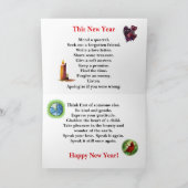 Love, Hope and Peace wish for the New Year Feestdagen Kaart (Binnen)