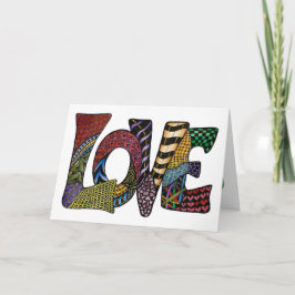 Love, Hope and Peace wish for the New Year Feestdagen Kaart