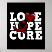 Love Hope Cure - Bewustzijn van sikkelcellen Poster (Voorkant)