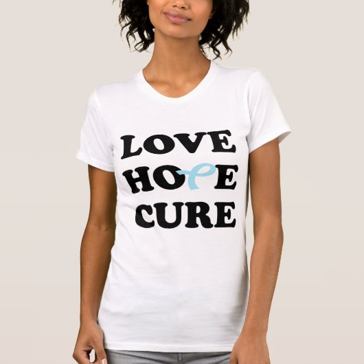 Love Hope Cure Blue Prostate Cancer t-shirt (Voorkant)
