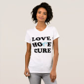 Love Hope Cure Blue Prostate Cancer t-shirt (Voorkant volledig)