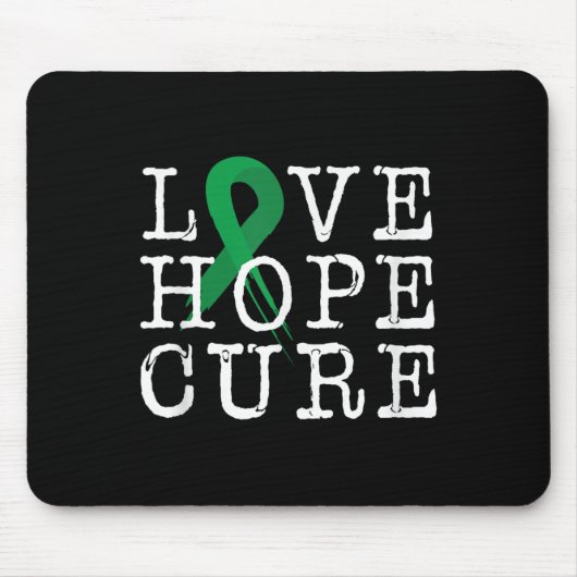 Love Hope Cure Galblaaskanker Bewustzijn Vind een Muismat (Voorkant)