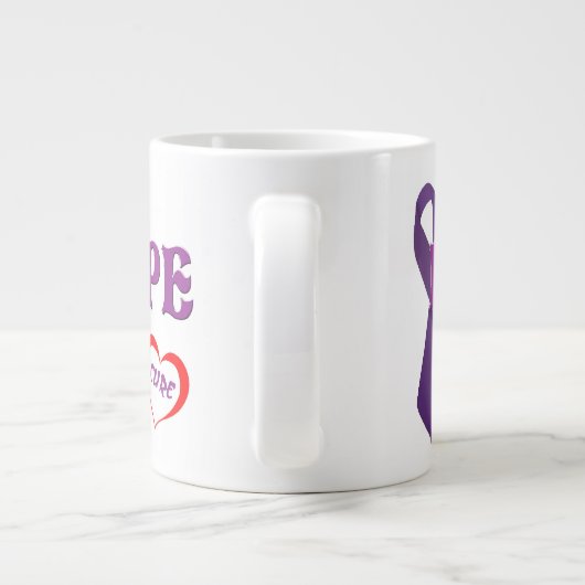 Love Hope Cure Grote Koffiekop (Achterkant)