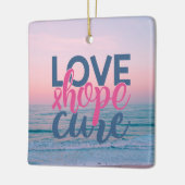 Love Hope Cure | Zonnestraten met handschildpad Keramisch Ornament (Links)