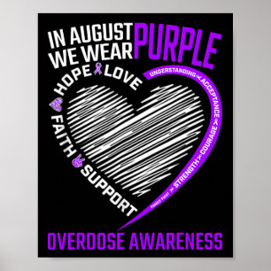 Love Hope Faith in August We Draag Paarse overdosi Poster