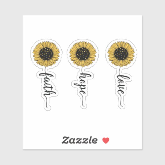 Love. Hope. Faith. Sticker (Vel)