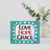 Love Hope Grace Wenskaart Kaart (Staand voorkant)