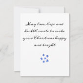 Love Hope Health Wishes for Merry Kerstmis Feestdagenkaart (Voorkant)