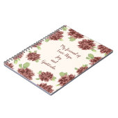 Love Hope Joy and Gratitude - Red Daisies Lijst. Notitieboek (Linkerzijde)