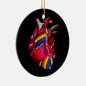 Love Hope Kindness Equality Incluity Diversity Pe Keramisch Ornament (Rechts)