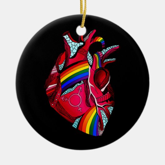 Love Hope Kindness Equality Incluity Diversity Pe Keramisch Ornament (Voorkant)