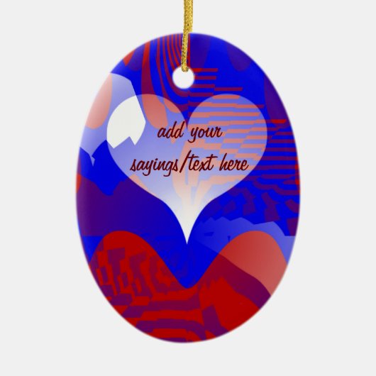 Love & Hope_Ornament Keramisch Ornament (Voorkant)