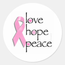 Love Hope Peace Borstkanker T - shirts en geschenk