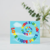 Love Hope Peace Joy Briefkaart (Staand voorkant)