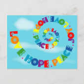 Love Hope Peace Joy Briefkaart (Voorkant)