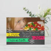 Love, Hope, Peace on Earth Holiday Photo Card Feestdagenkaart (Staand voorkant)